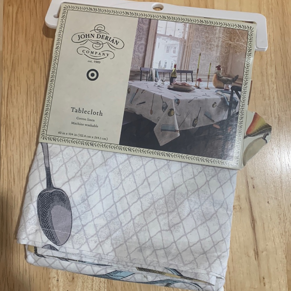 John Derian Company. For Target. cotton linen blend Tablecloth. Kitchen print